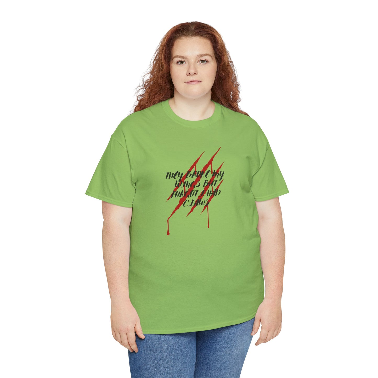 Unisex Heavy Cotton Tee- Broken Wings Claws
