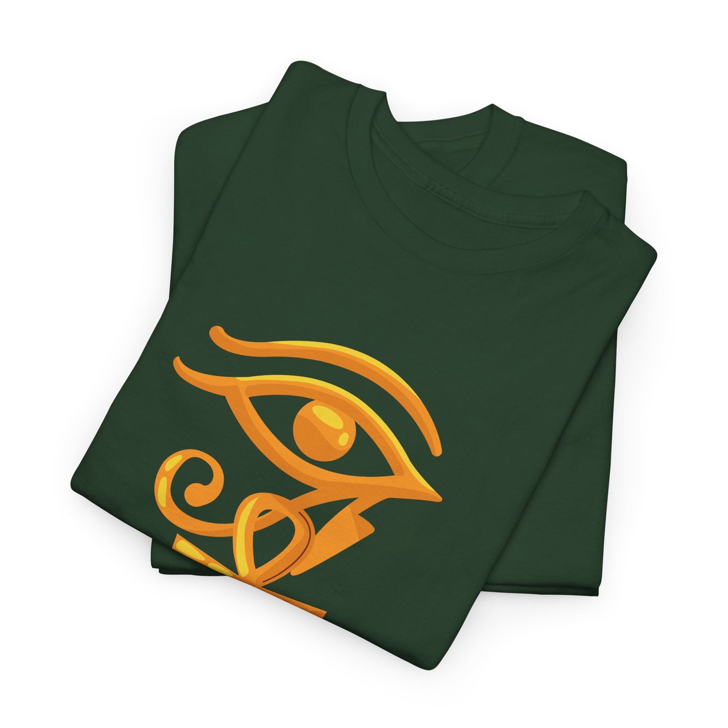 Unisex Heavy Cotton Tee- Eye of Horus Ankh