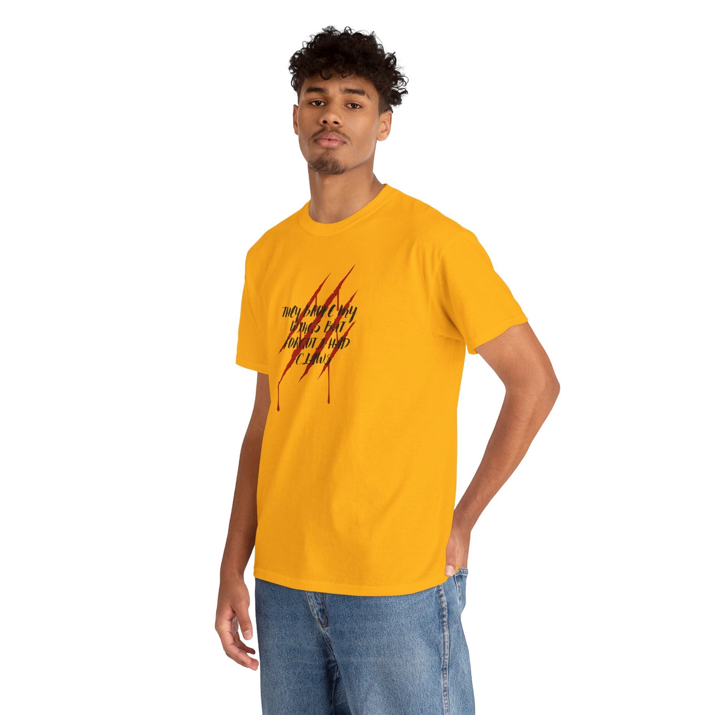 Unisex Heavy Cotton Tee- Broken Wings Claws