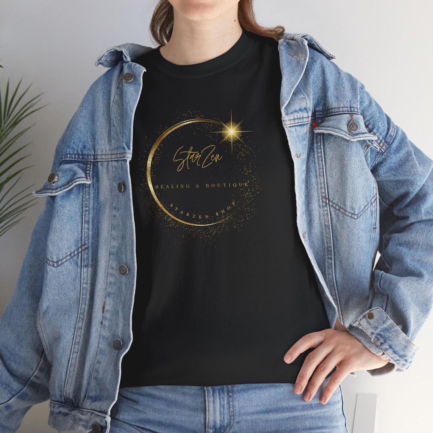Unisex Heavy Cotton Tee-StarZen Logo