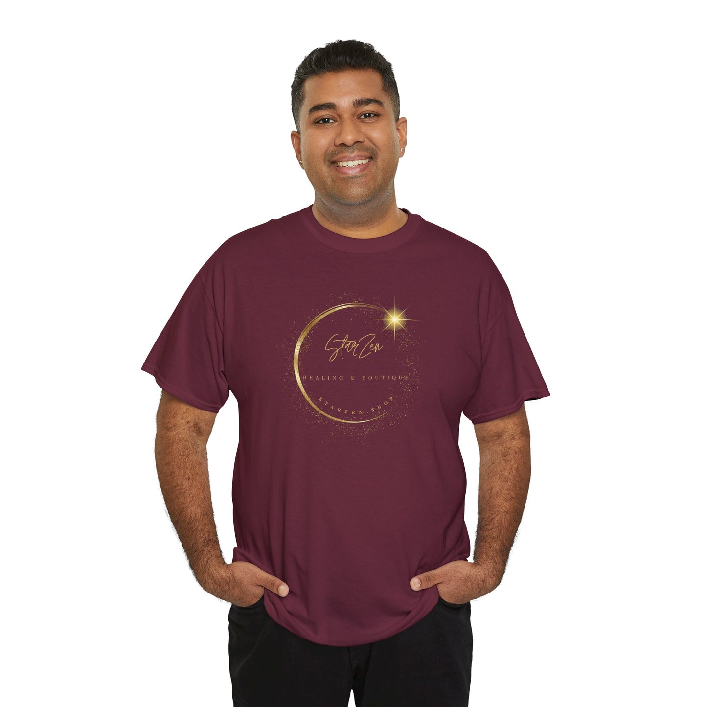 Unisex Heavy Cotton Tee-StarZen Logo