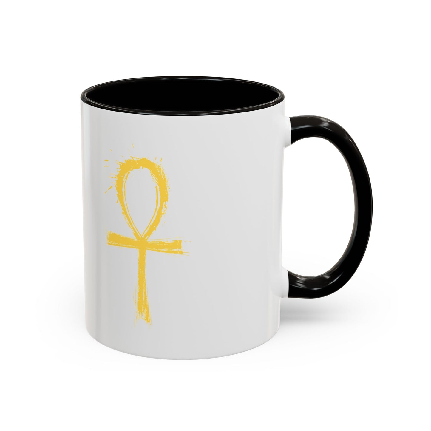 Colorful Mugs, 11oz-Golden Ankh