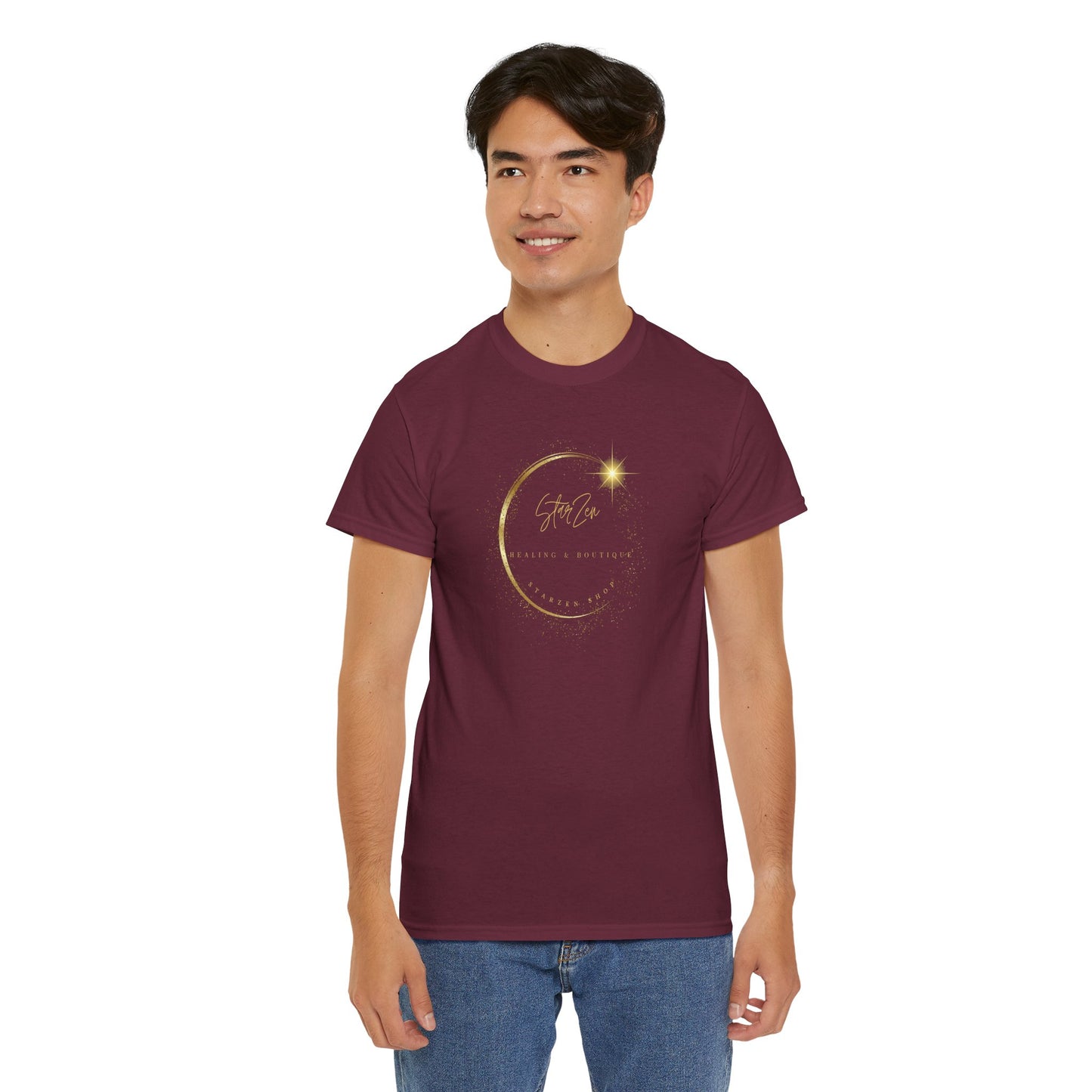 Unisex Heavy Cotton Tee-StarZen Logo