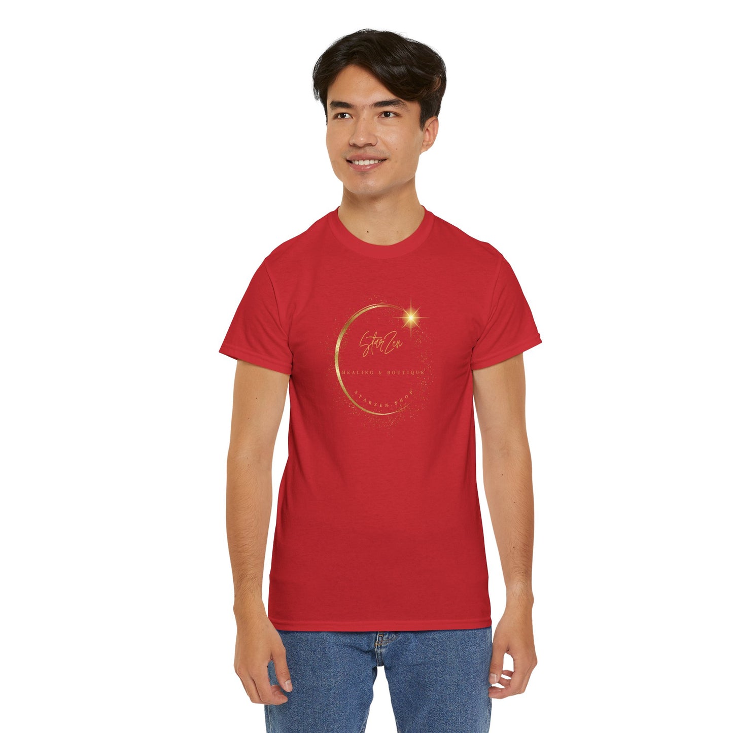 Unisex Heavy Cotton Tee-StarZen Logo