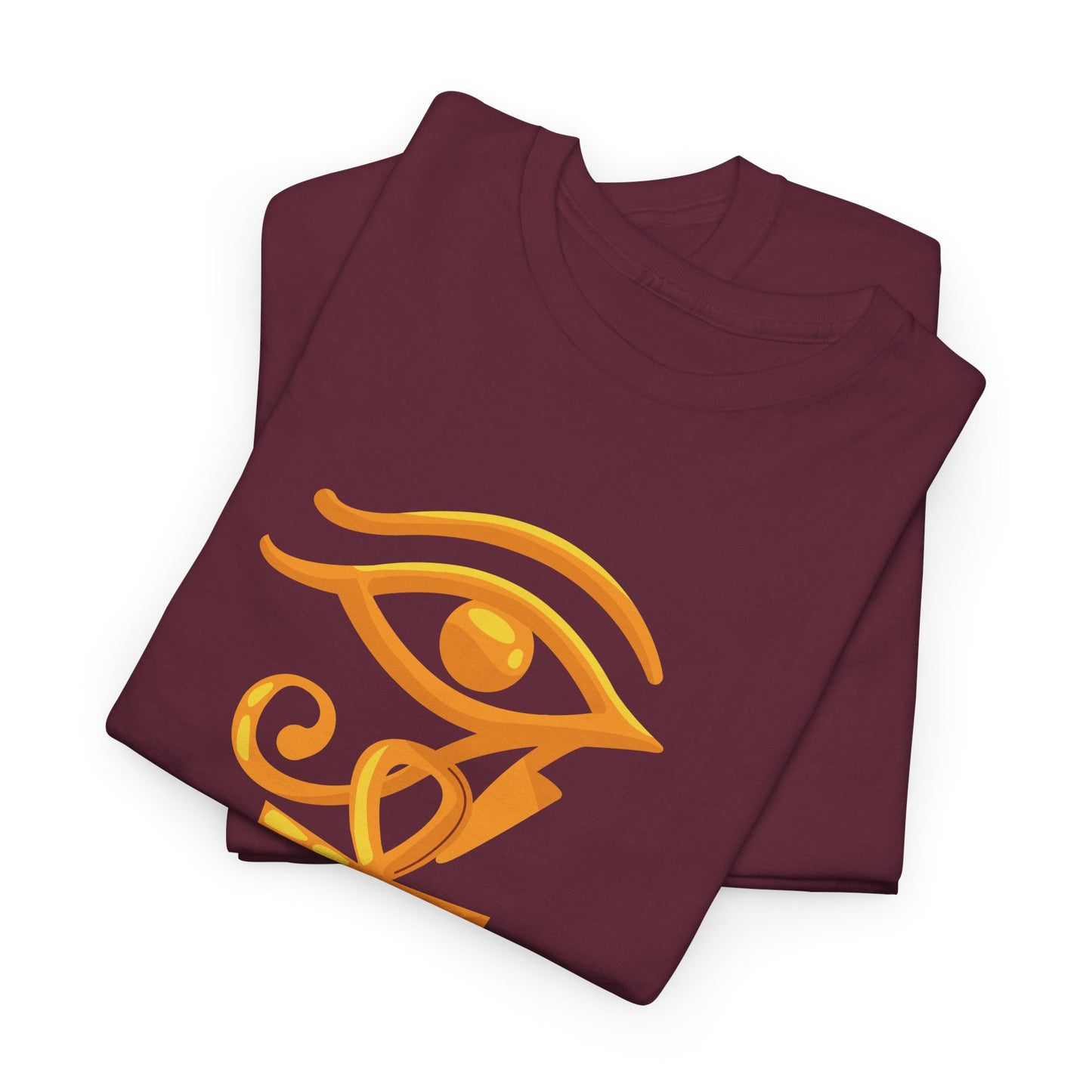 Unisex Heavy Cotton Tee- Eye of Horus Ankh