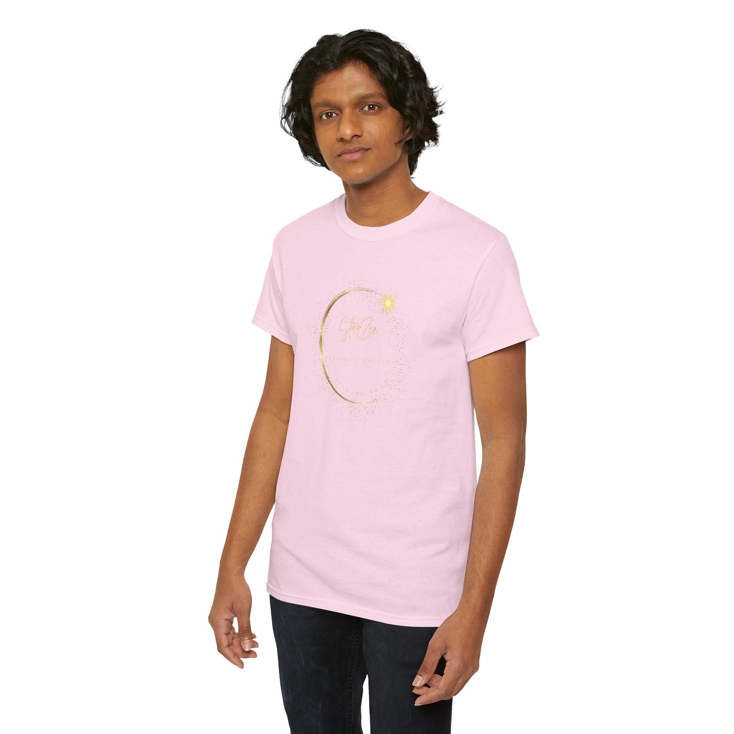 Unisex Heavy Cotton Tee-StarZen Logo