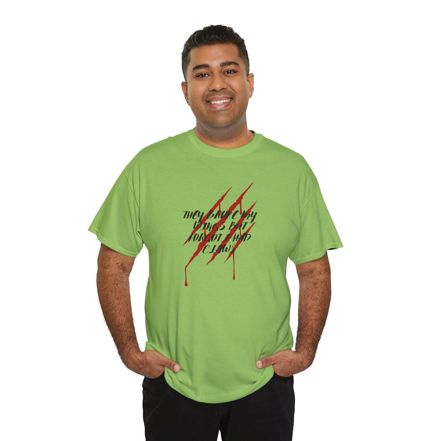 Unisex Heavy Cotton Tee- Broken Wings Claws