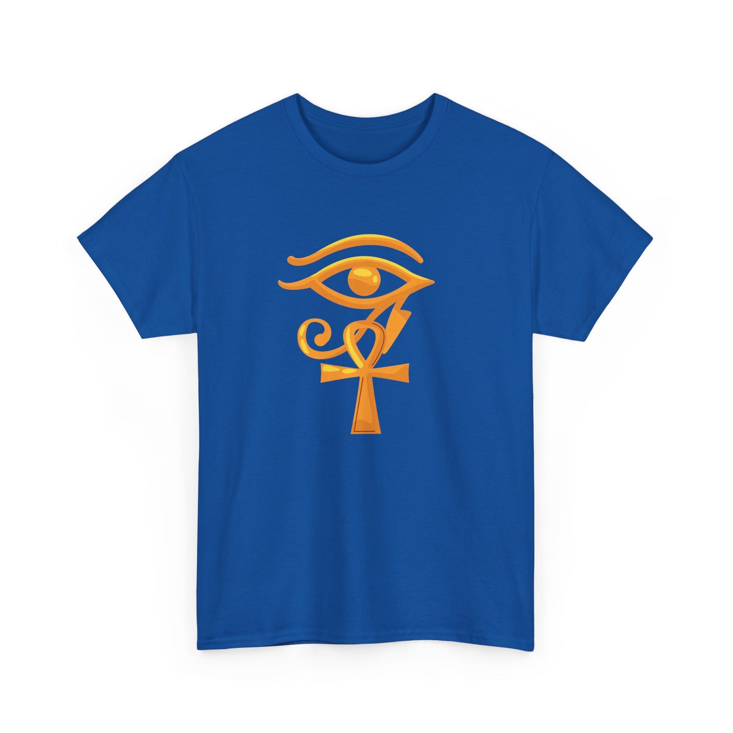Unisex Heavy Cotton Tee- Eye of Horus Ankh