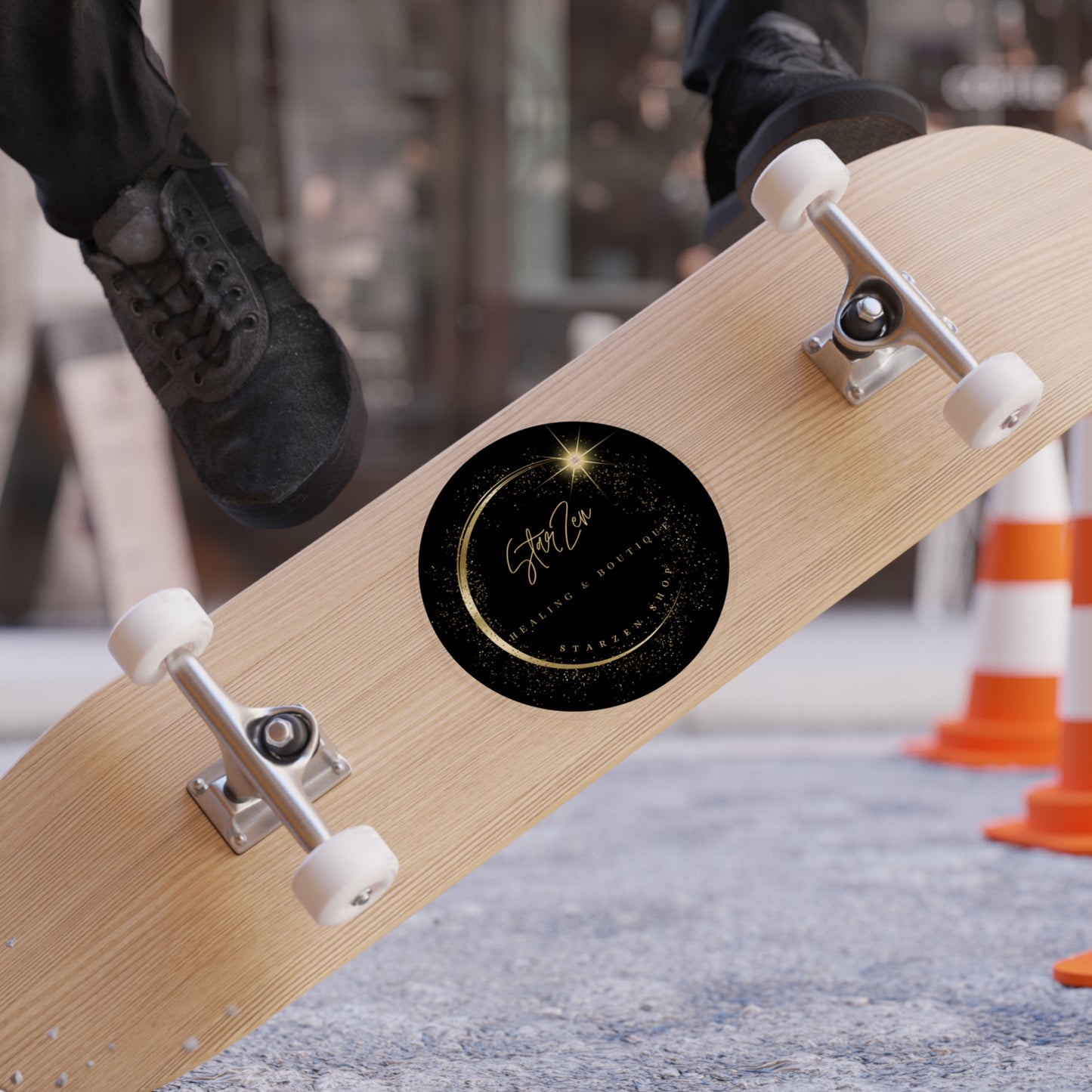 Transparent Outdoor Stickers, Round, starzen