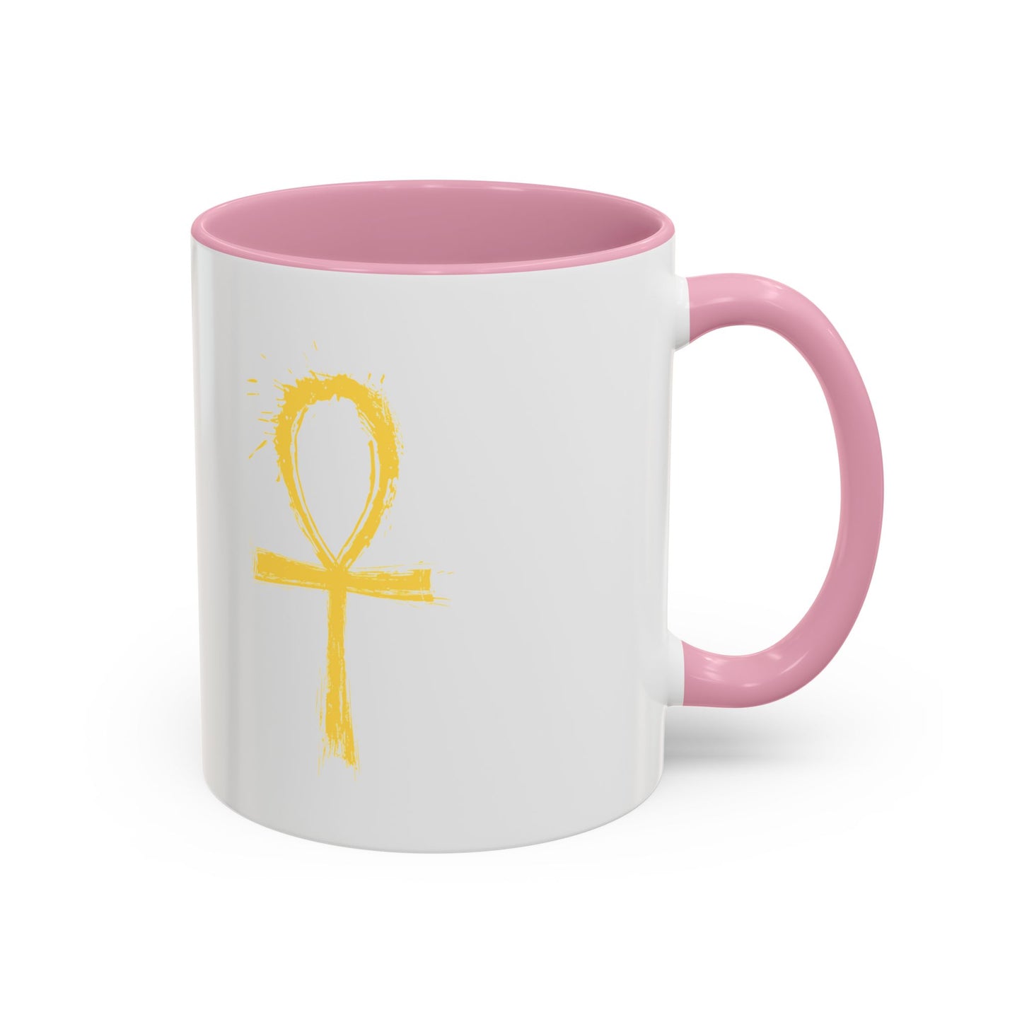 Colorful Mugs, 11oz-Golden Ankh