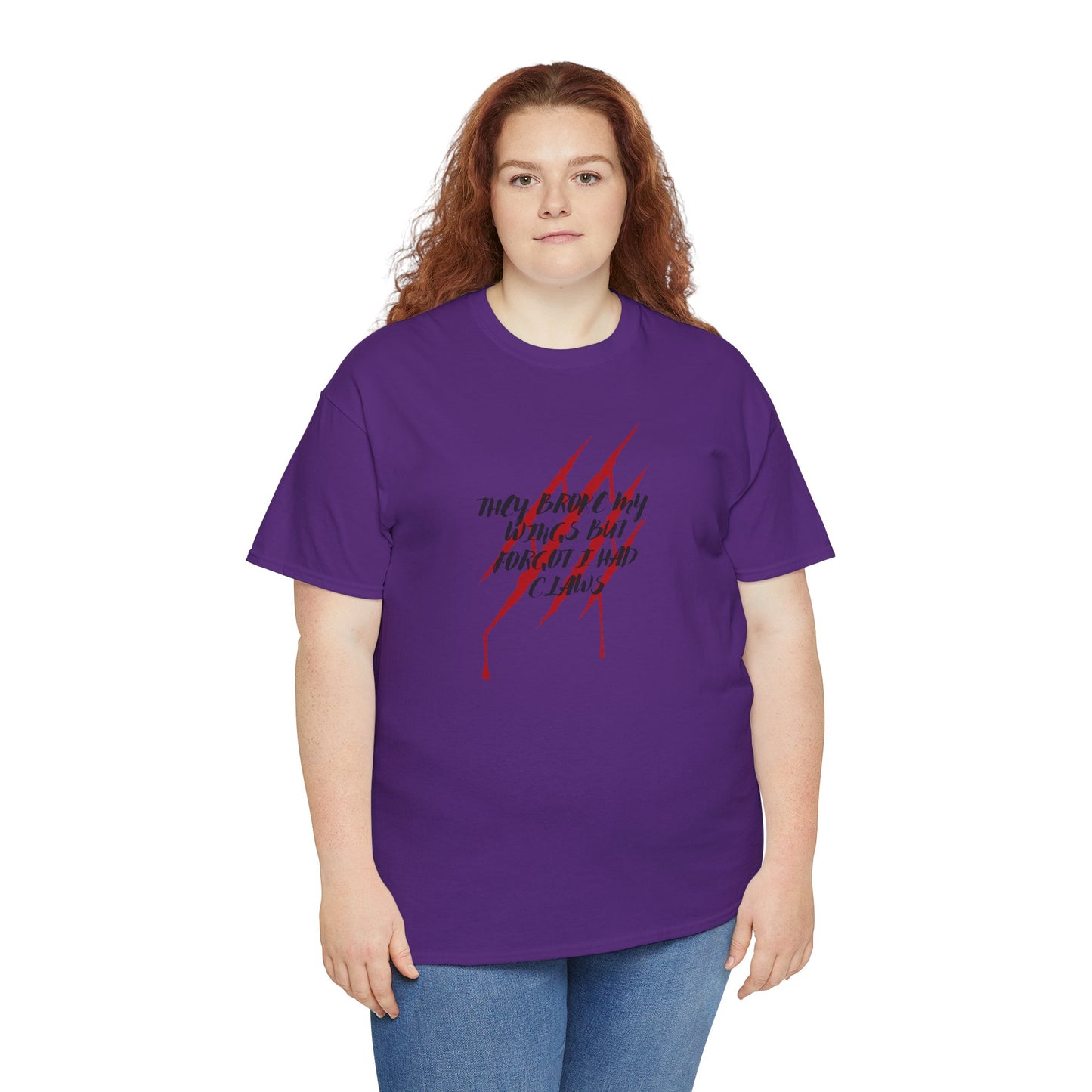 Unisex Heavy Cotton Tee- Broken Wings Claws