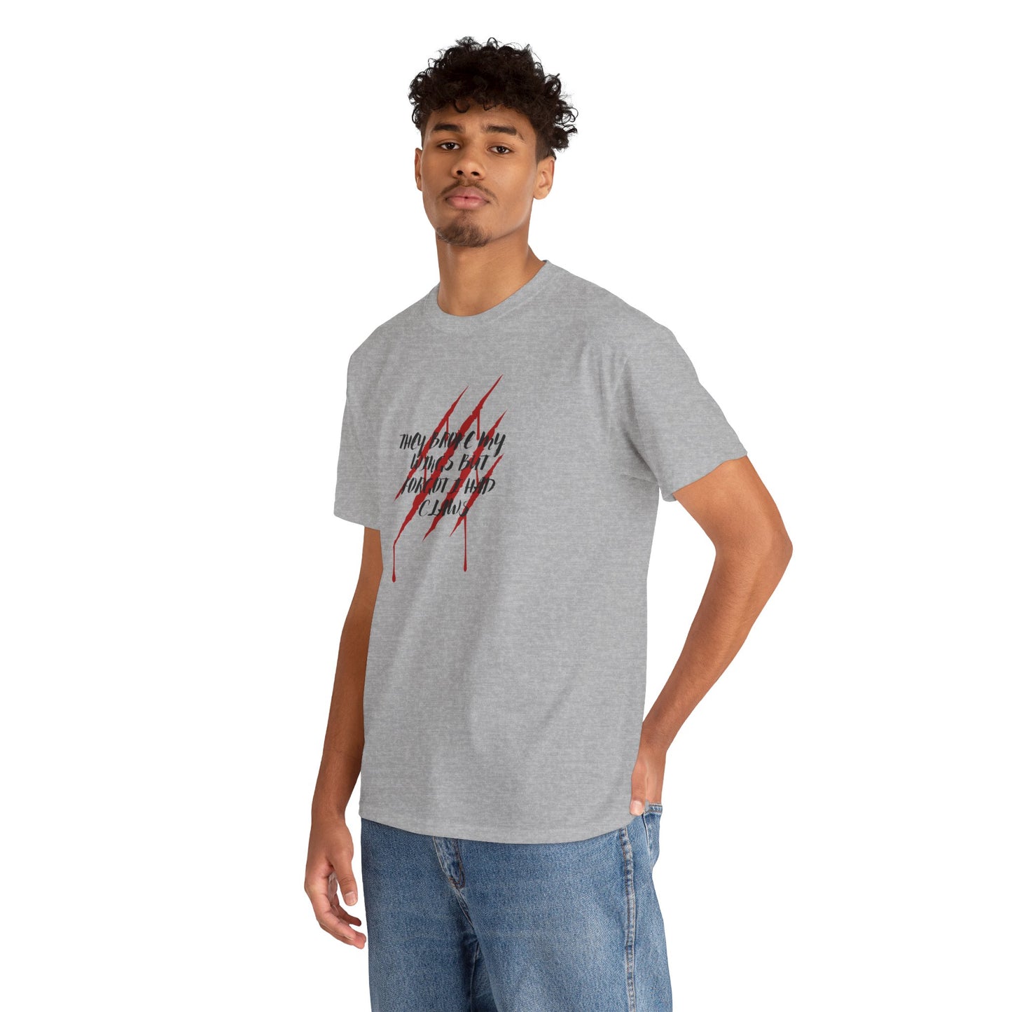 Unisex Heavy Cotton Tee- Broken Wings Claws
