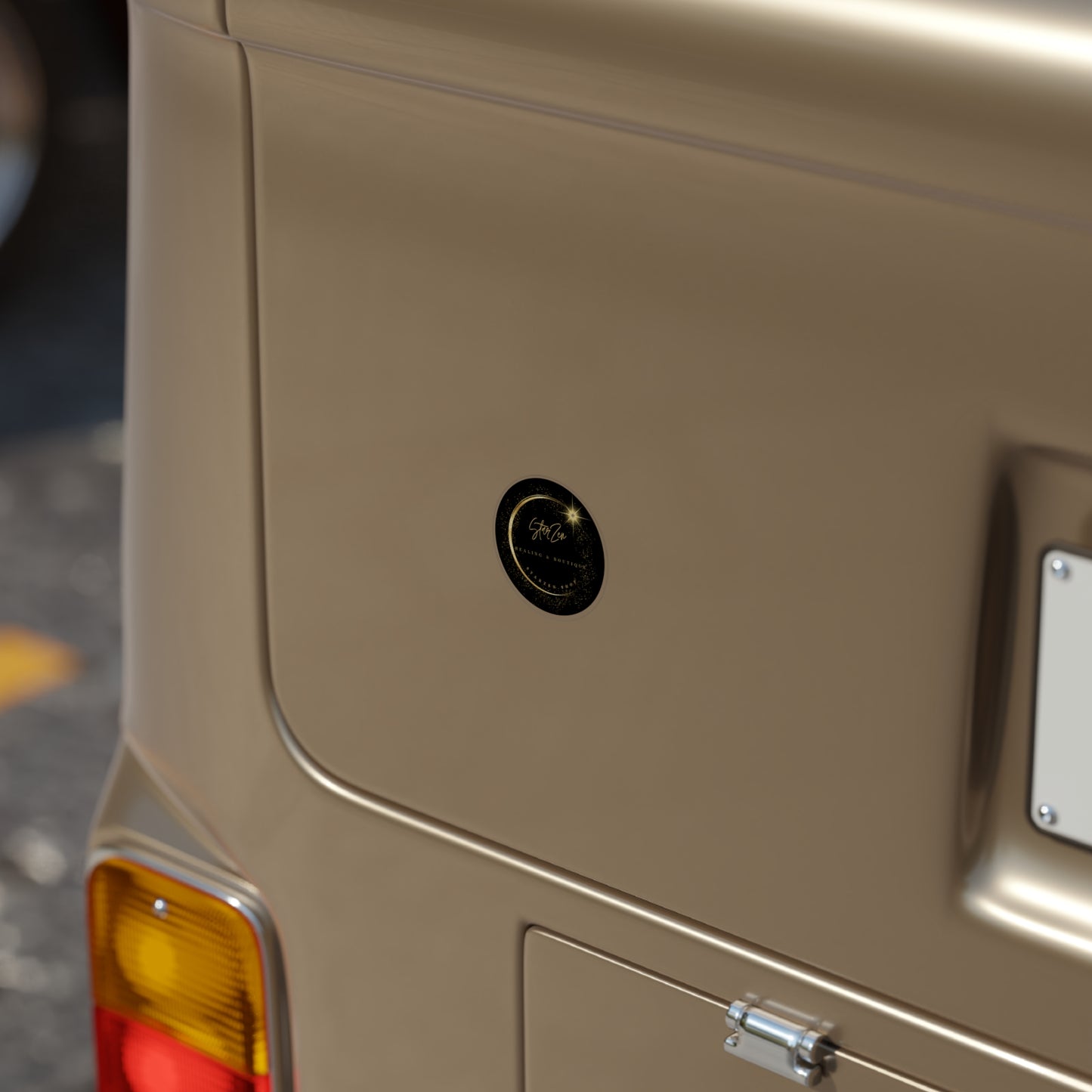 Transparent Outdoor Stickers, Round, starzen