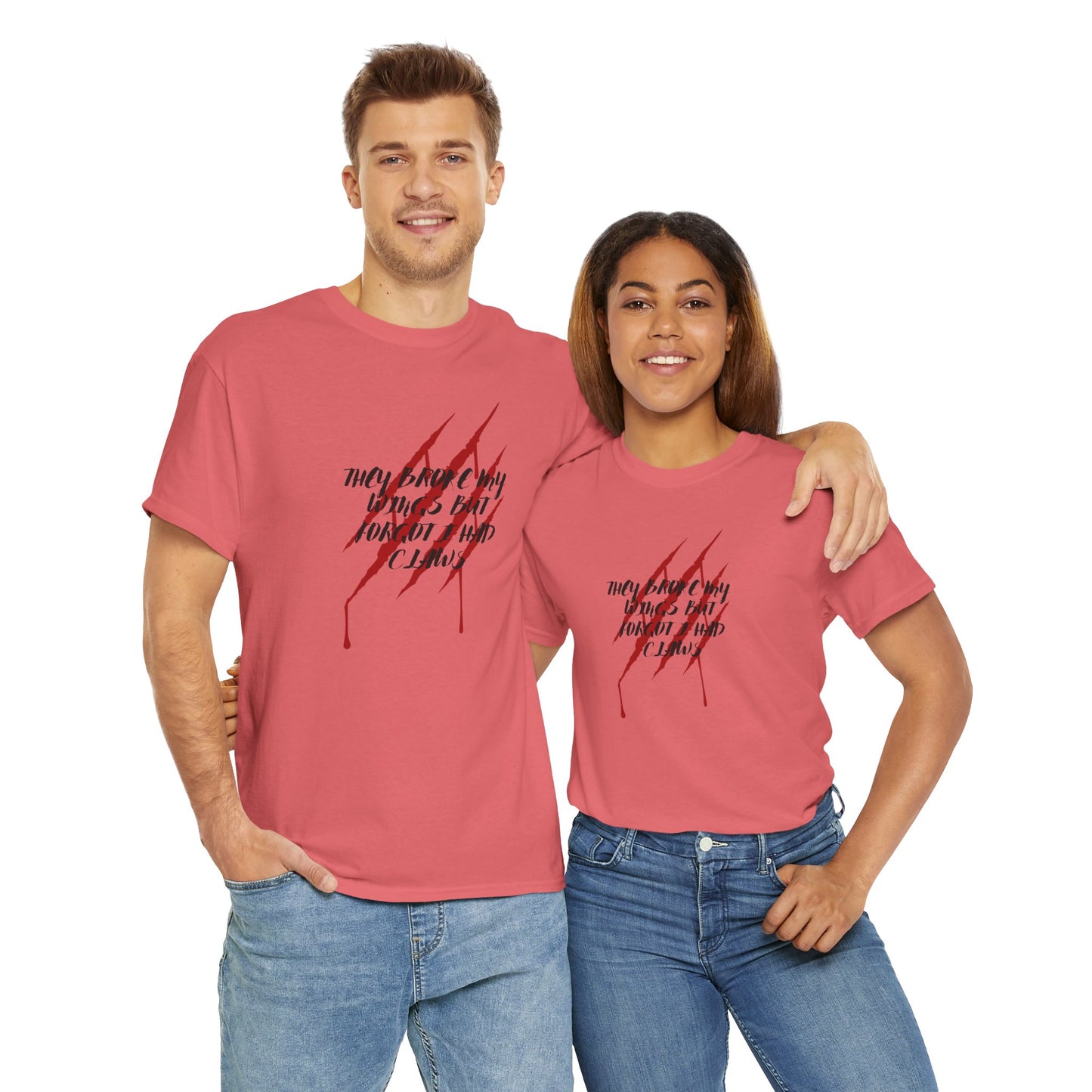 Unisex Heavy Cotton Tee- Broken Wings Claws