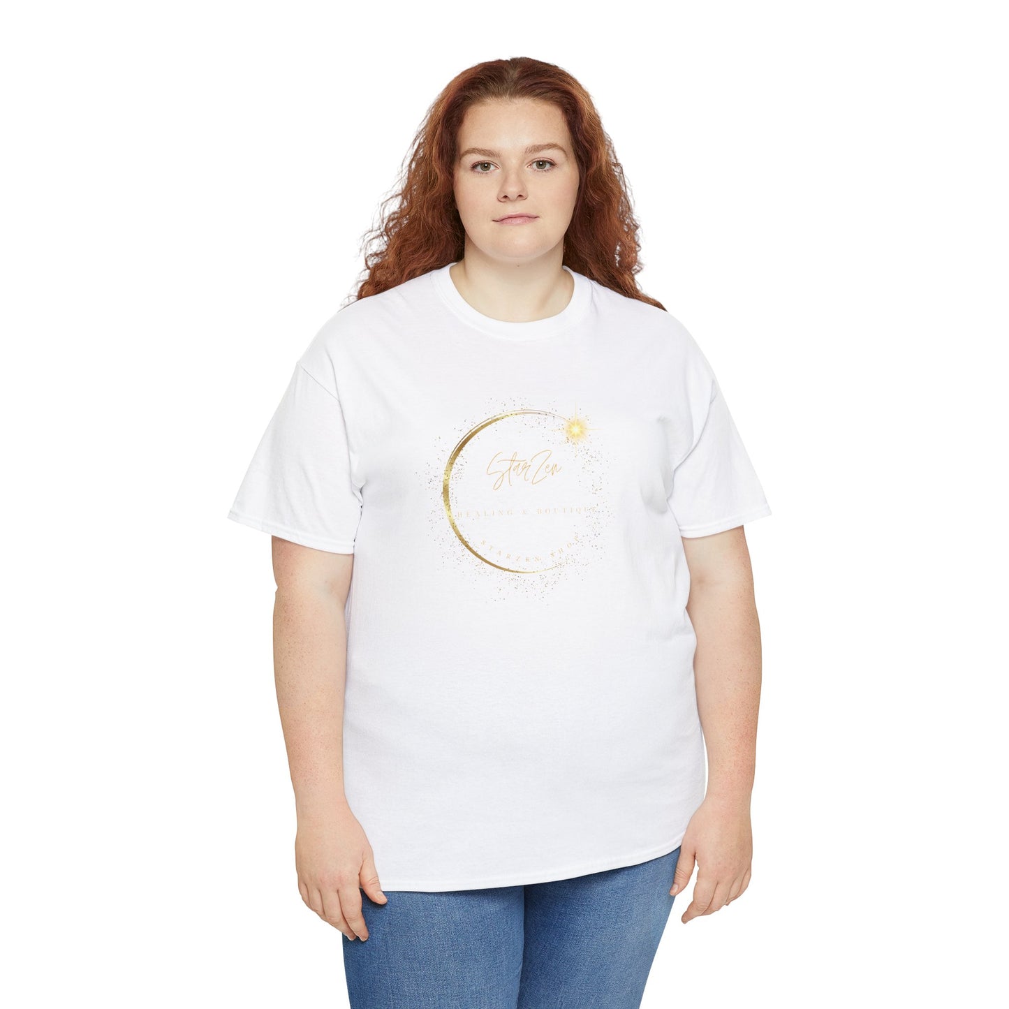 Unisex Heavy Cotton Tee-StarZen Logo