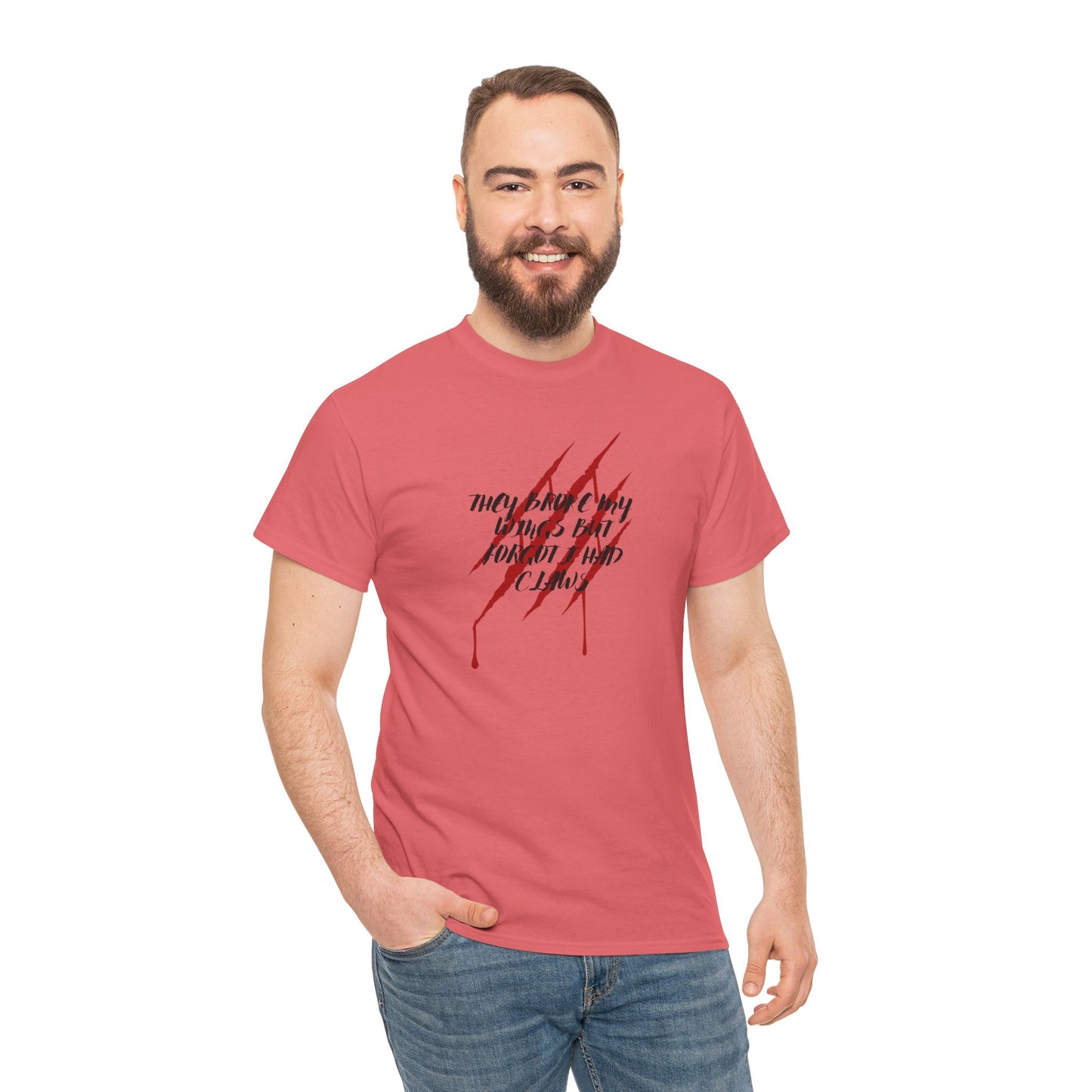Unisex Heavy Cotton Tee- Broken Wings Claws