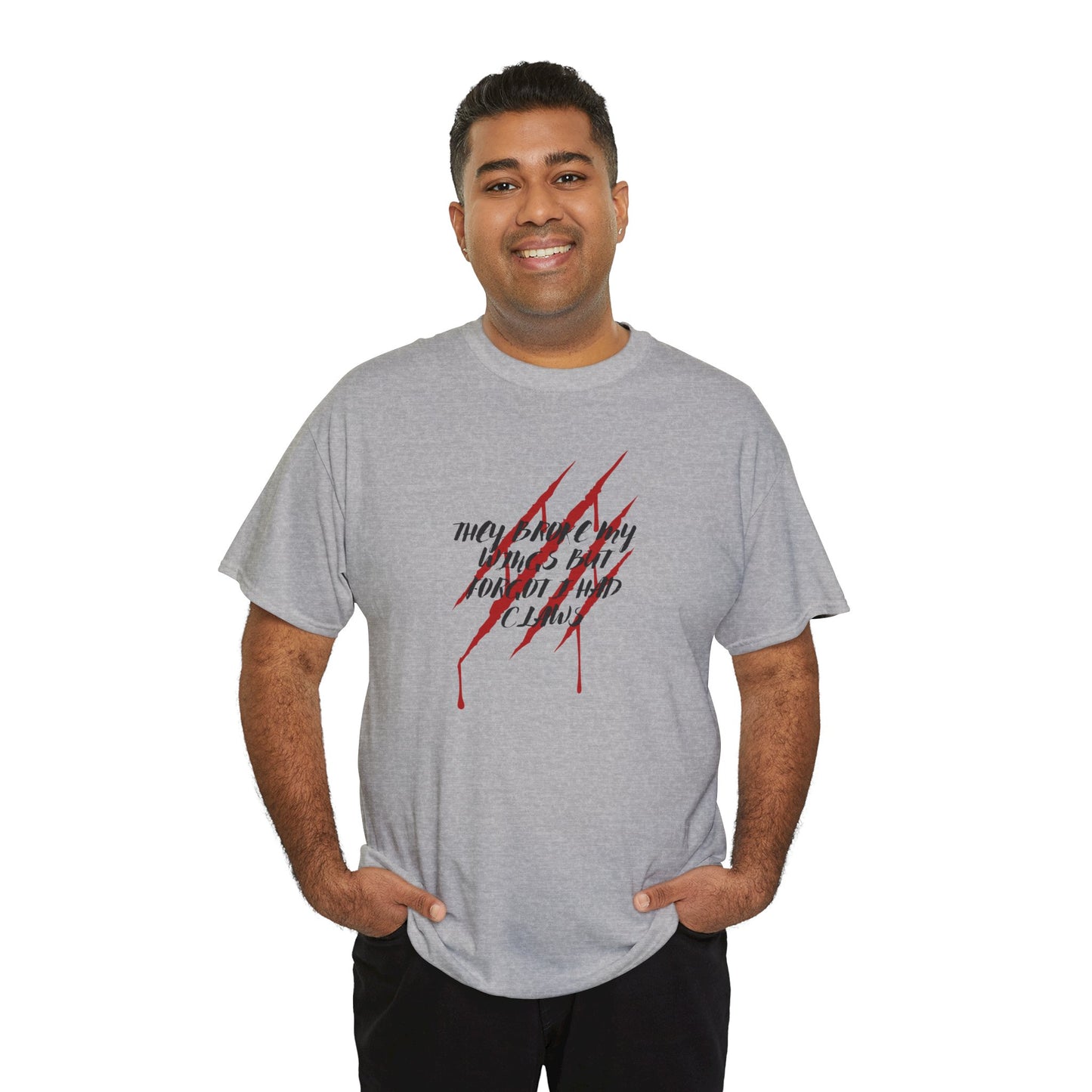 Unisex Heavy Cotton Tee- Broken Wings Claws