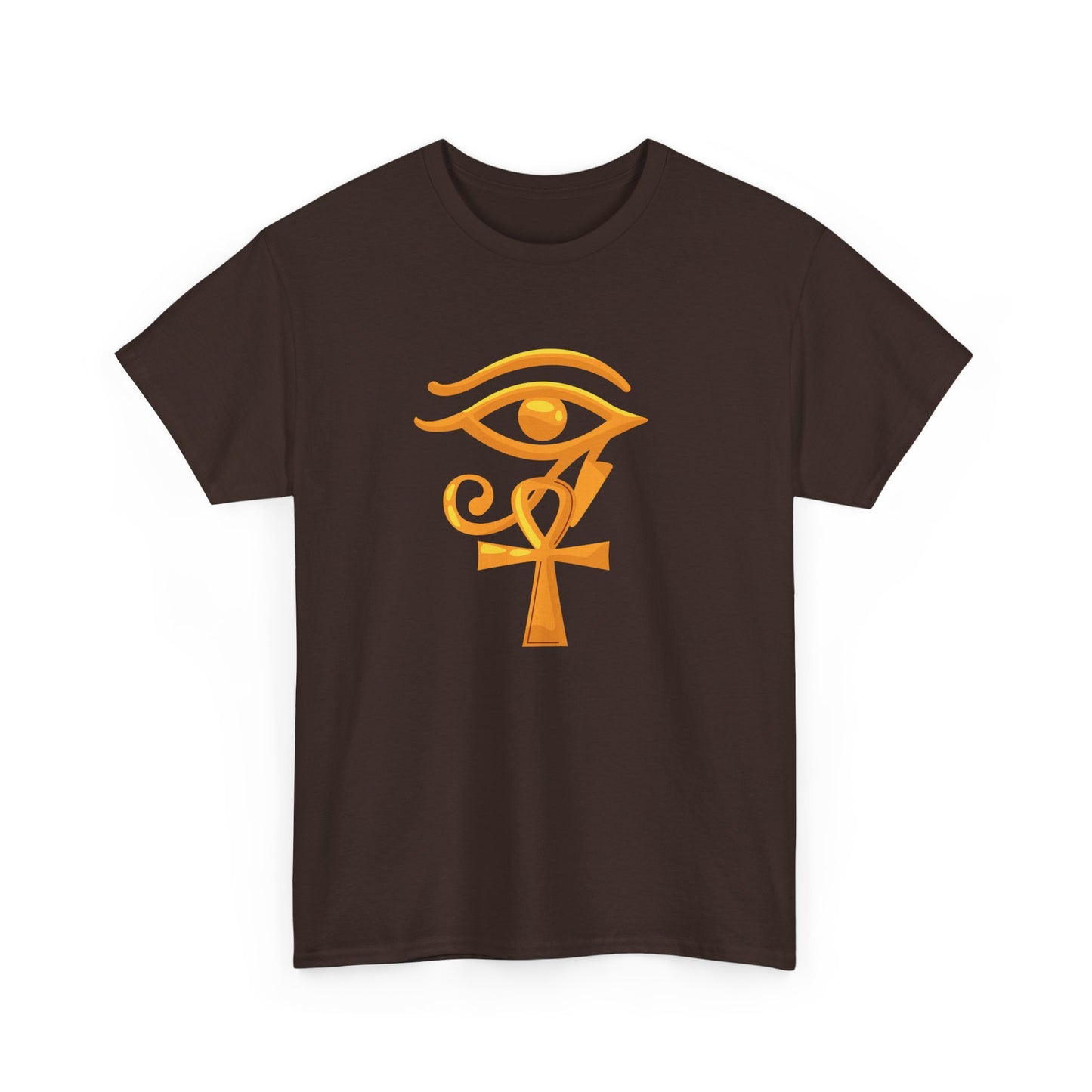 Unisex Heavy Cotton Tee- Eye of Horus Ankh