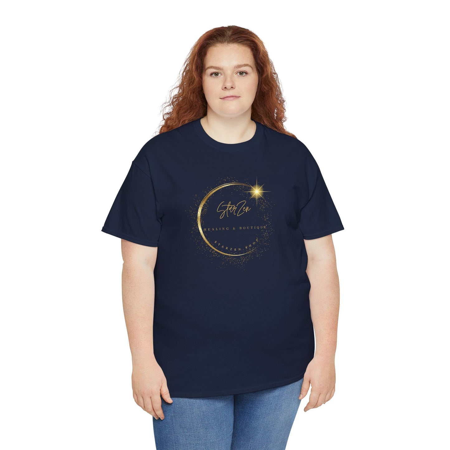 Unisex Heavy Cotton Tee-StarZen Logo