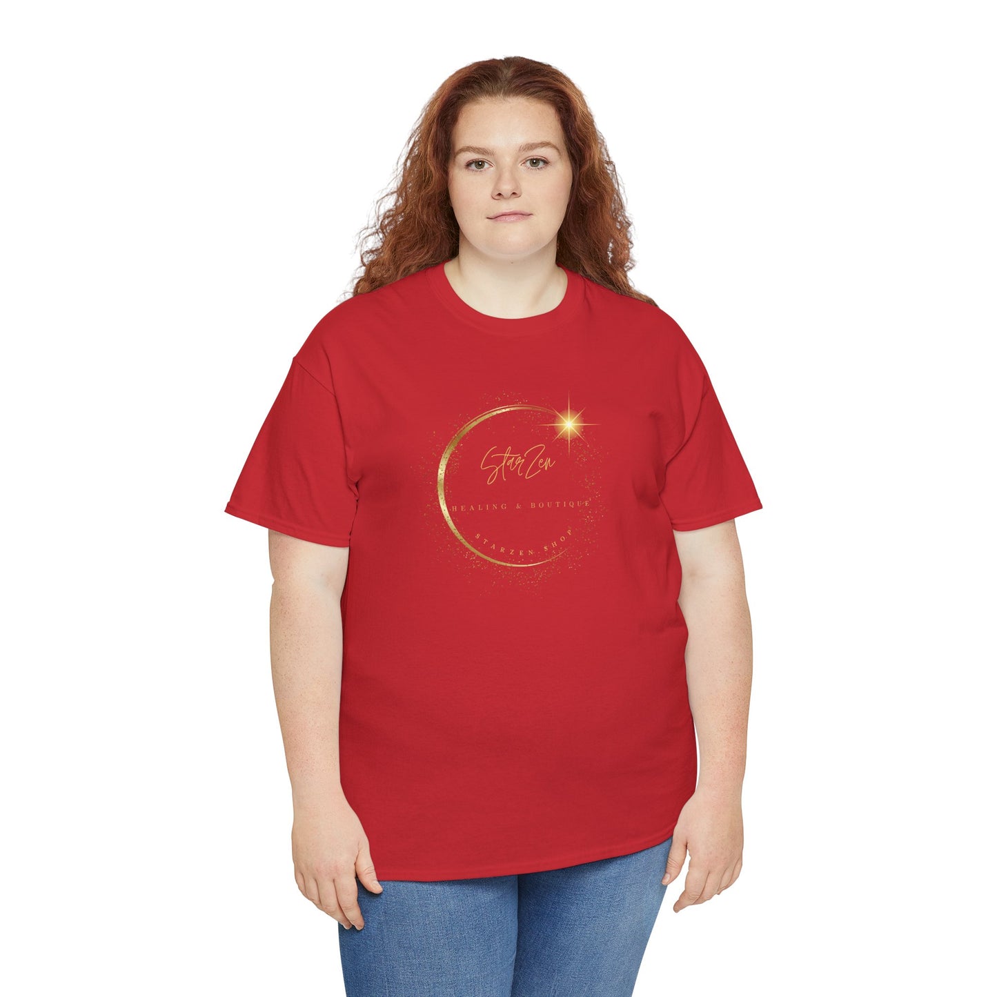 Unisex Heavy Cotton Tee-StarZen Logo