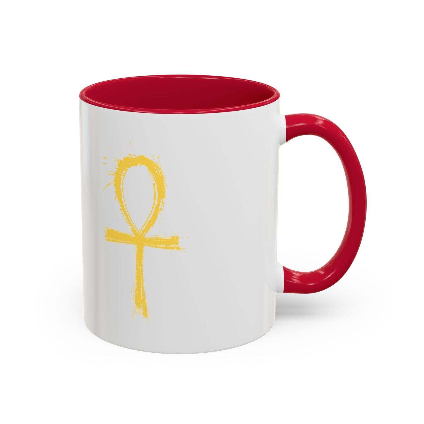 Colorful Mugs, 11oz-Golden Ankh