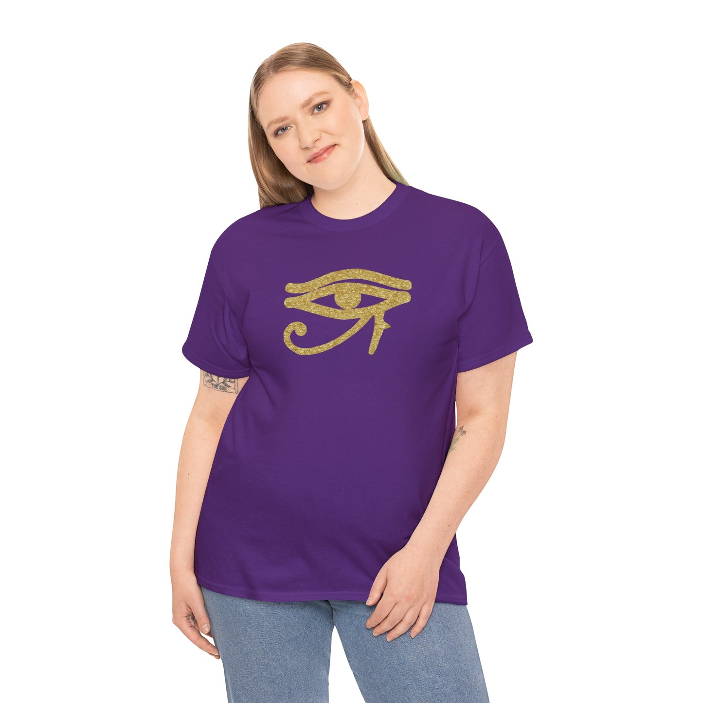 Unisex Heavy Cotton Tee- Eye Of Horus Protection