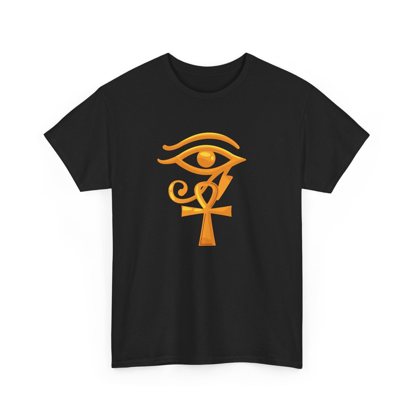 Unisex Heavy Cotton Tee- Eye of Horus Ankh