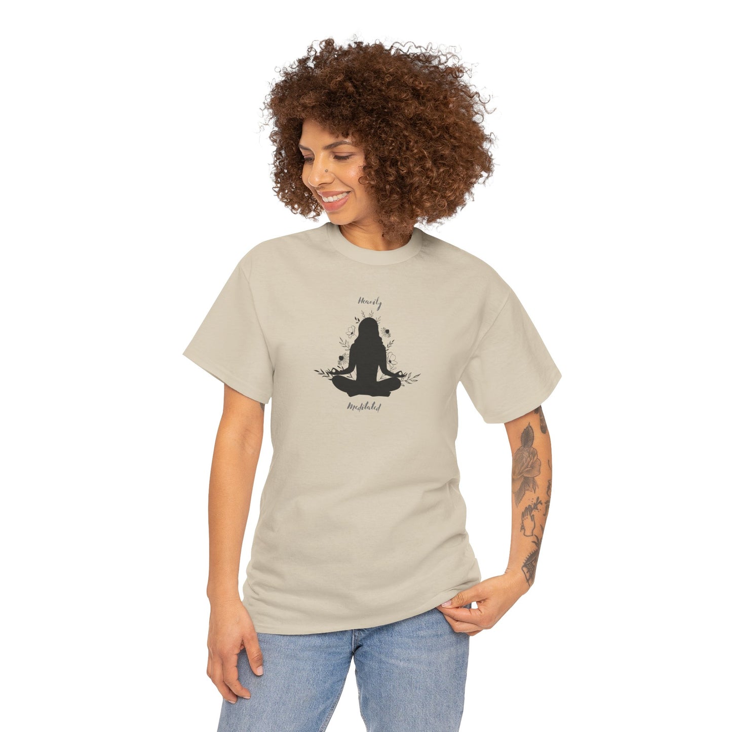 Unisex Heavy Cotton Tee-Heavily Meditated