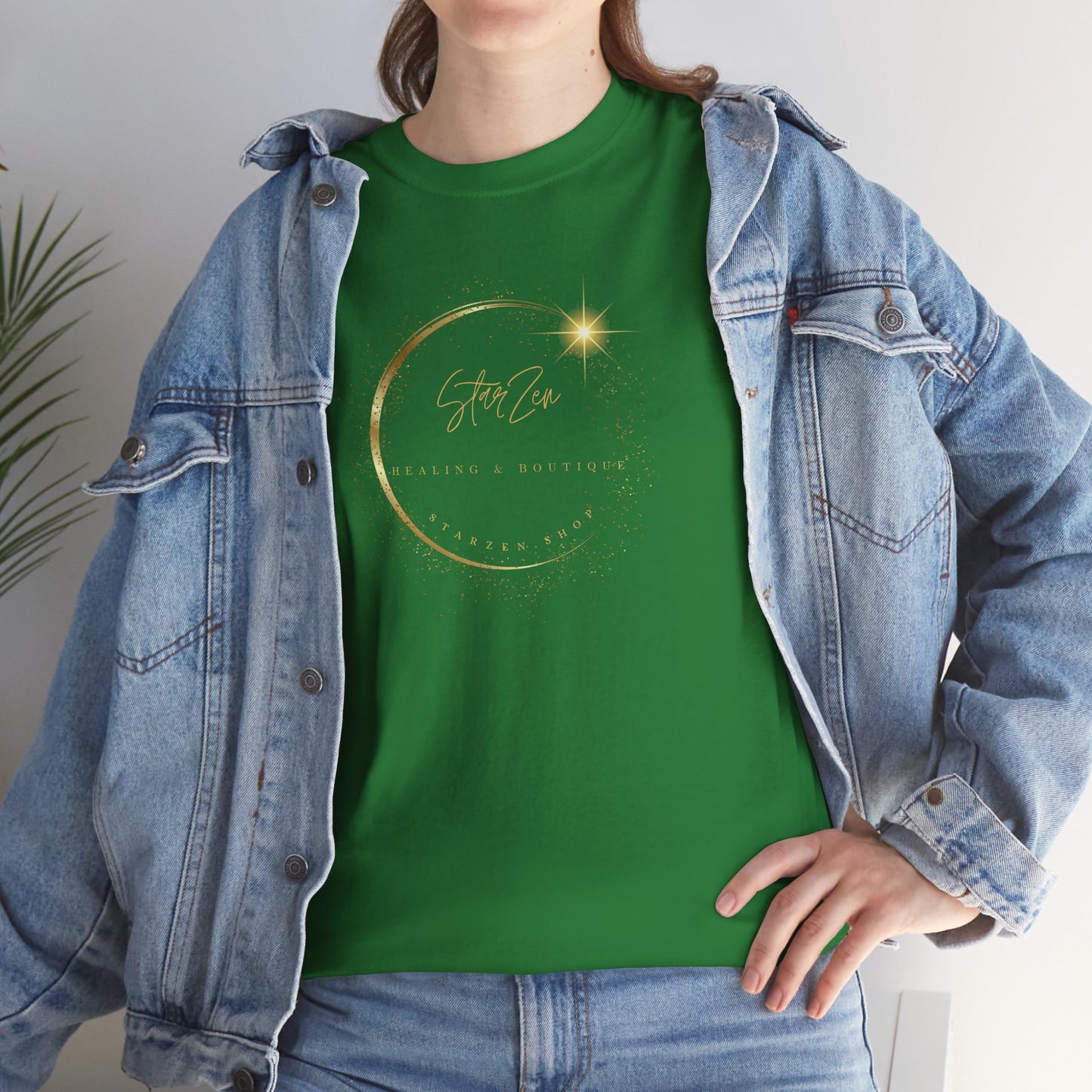 Unisex Heavy Cotton Tee-StarZen Logo