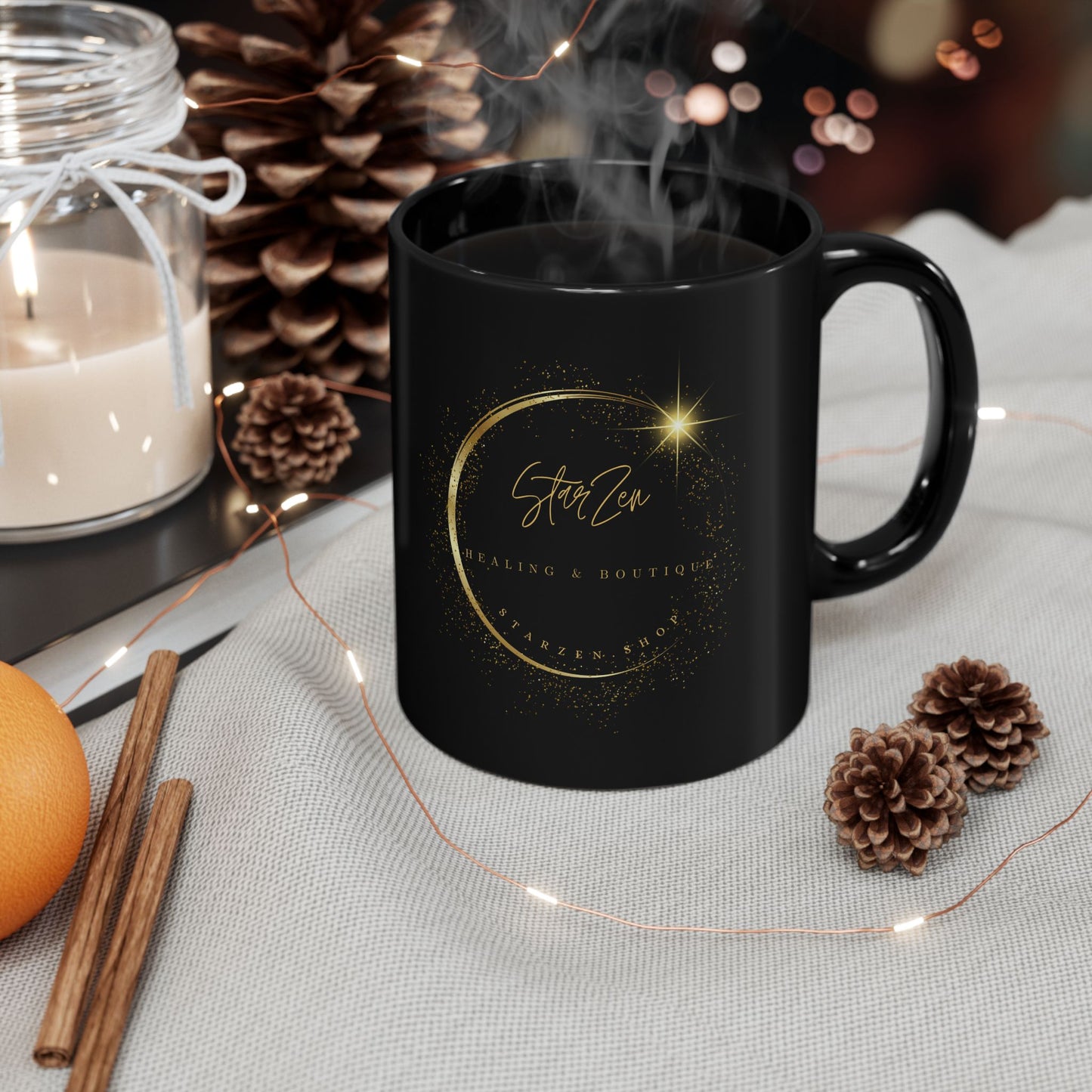 11oz Black Mug-StarZen Logo