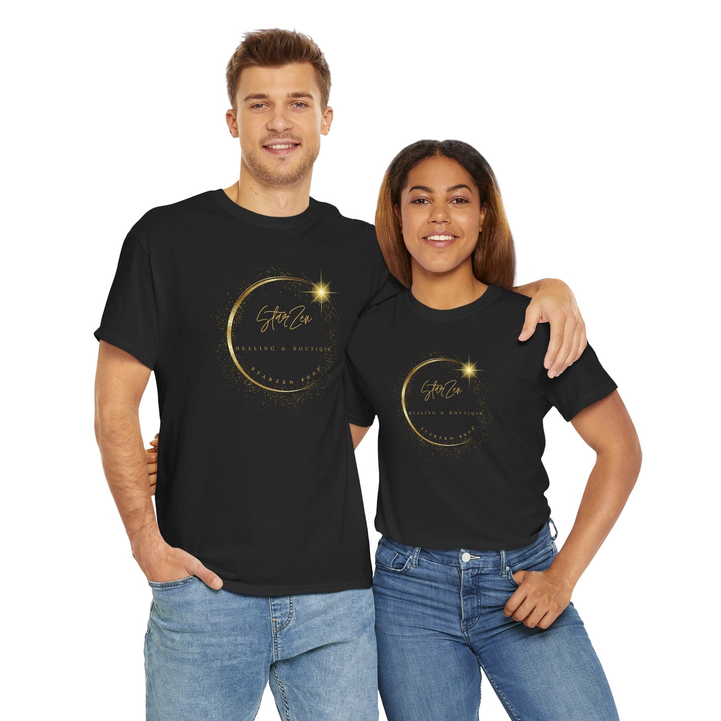 Unisex Heavy Cotton Tee-StarZen Logo