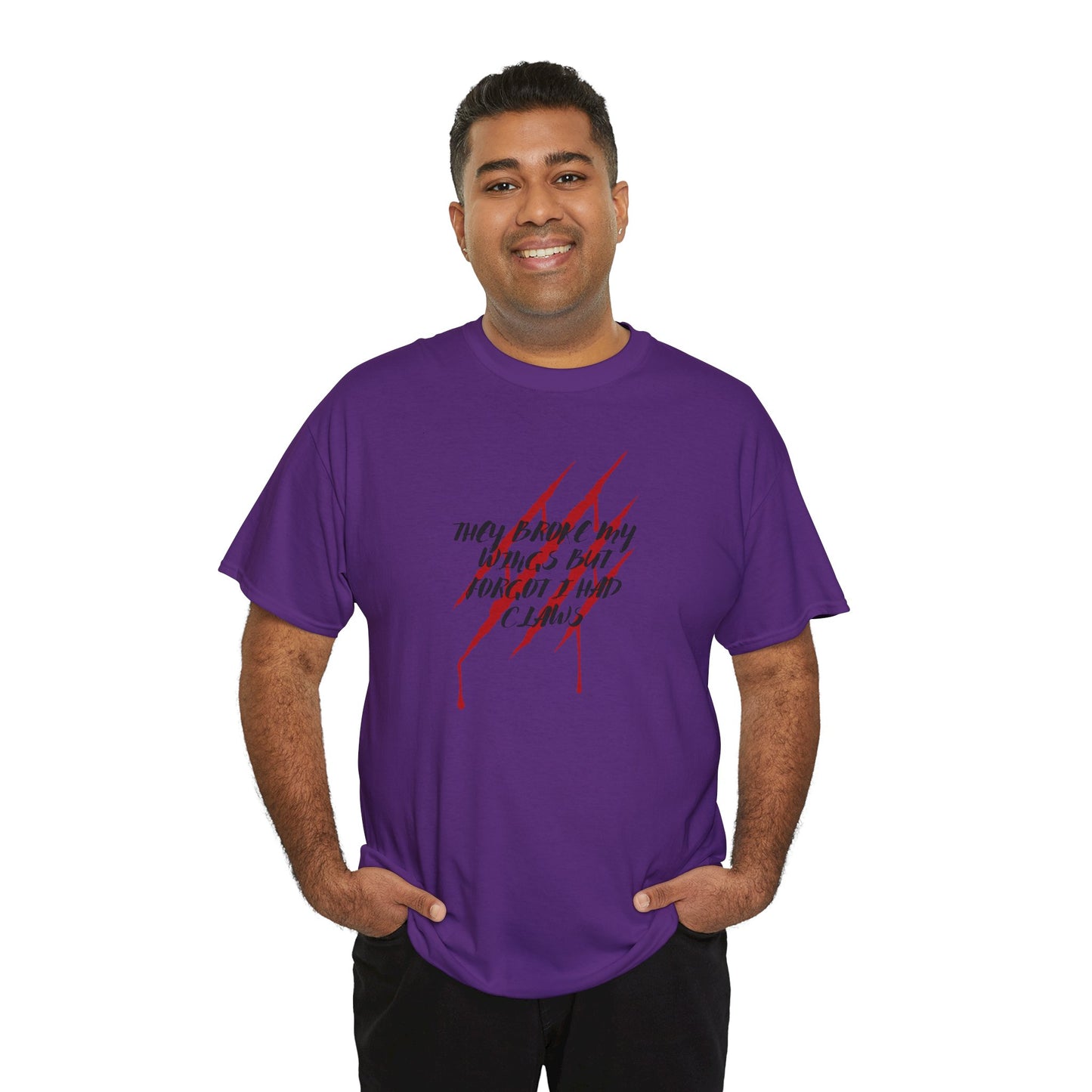 Unisex Heavy Cotton Tee- Broken Wings Claws
