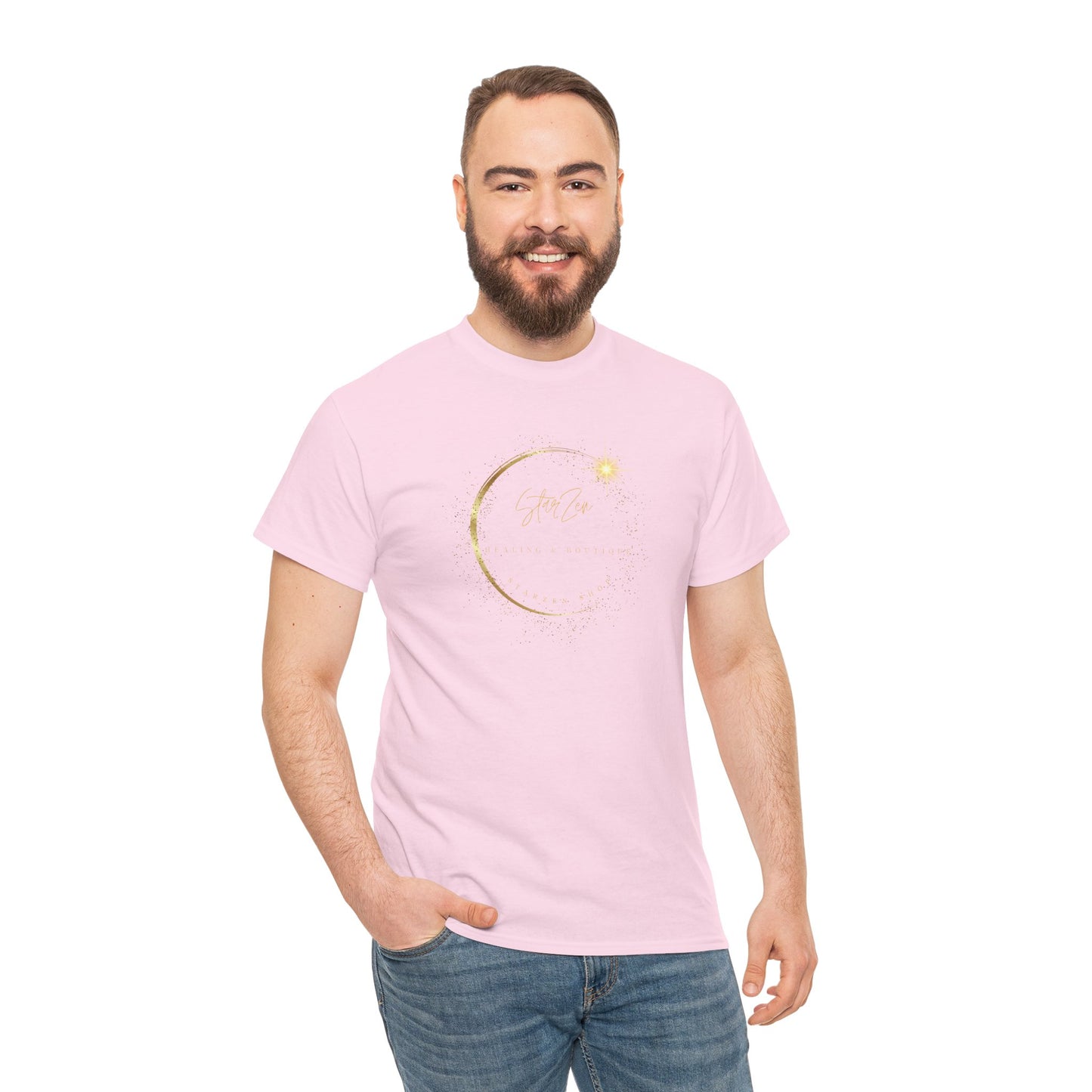 Unisex Heavy Cotton Tee-StarZen Logo