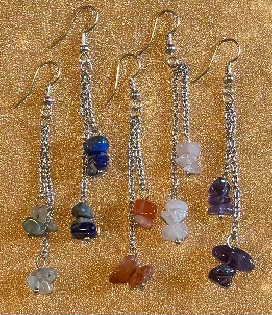 Crystal Chain Dangle Earrings