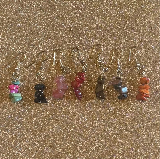 Chipped Crystal Earrings