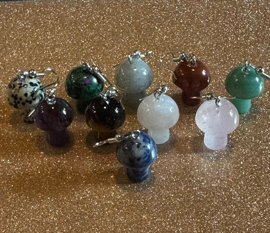 Crystal Mushroom Earrings