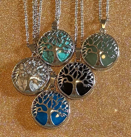 Tree of Life Crystal Necklace