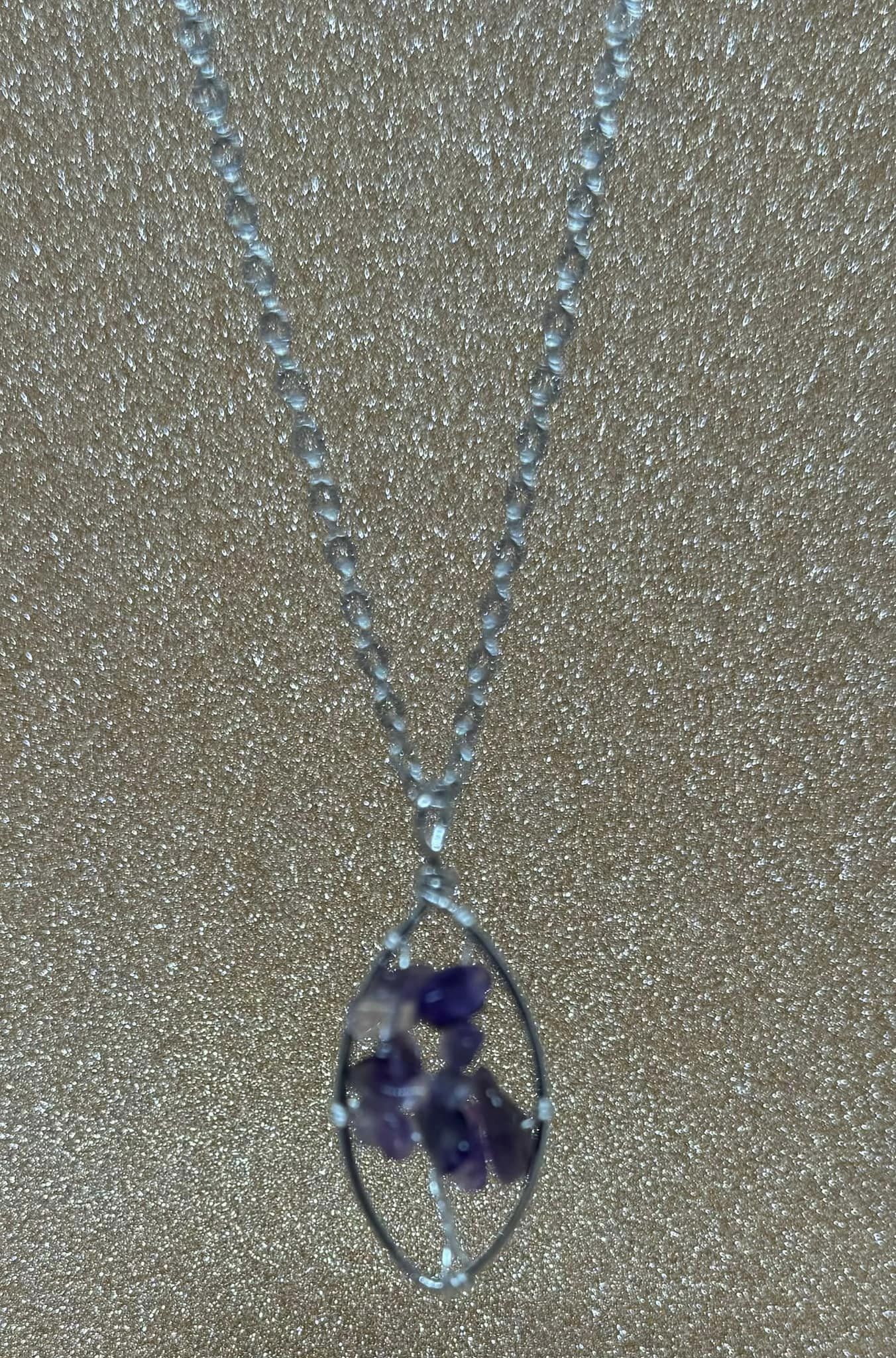 Amethyst Oval Tree of Life Necklace