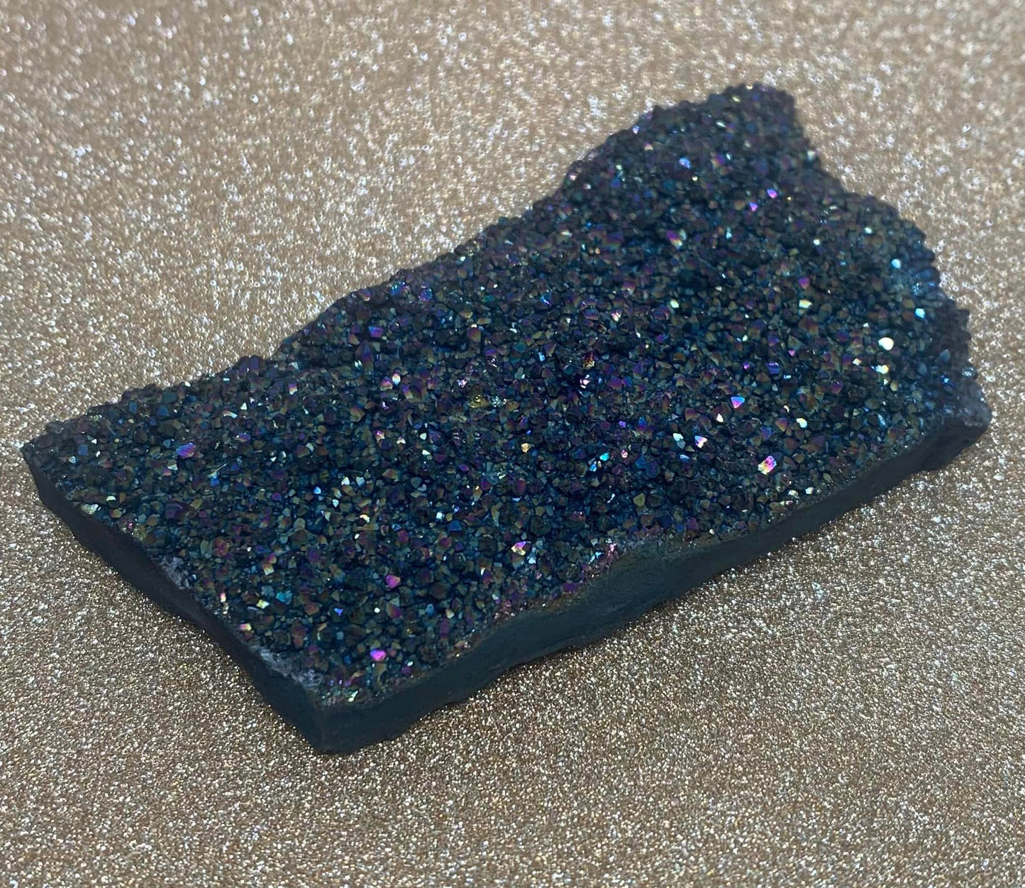 Rainbow Aura Quartz Cluster
