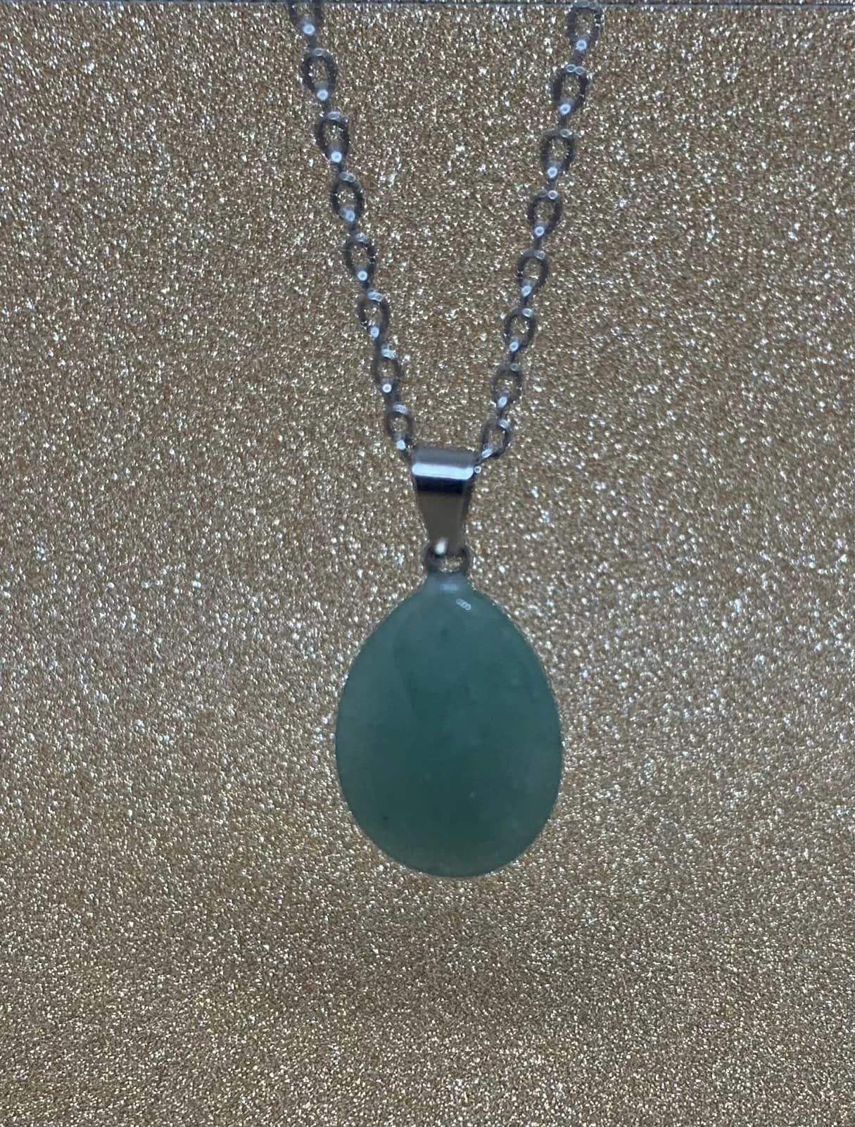 Green Aventurine Teardrop Necklace