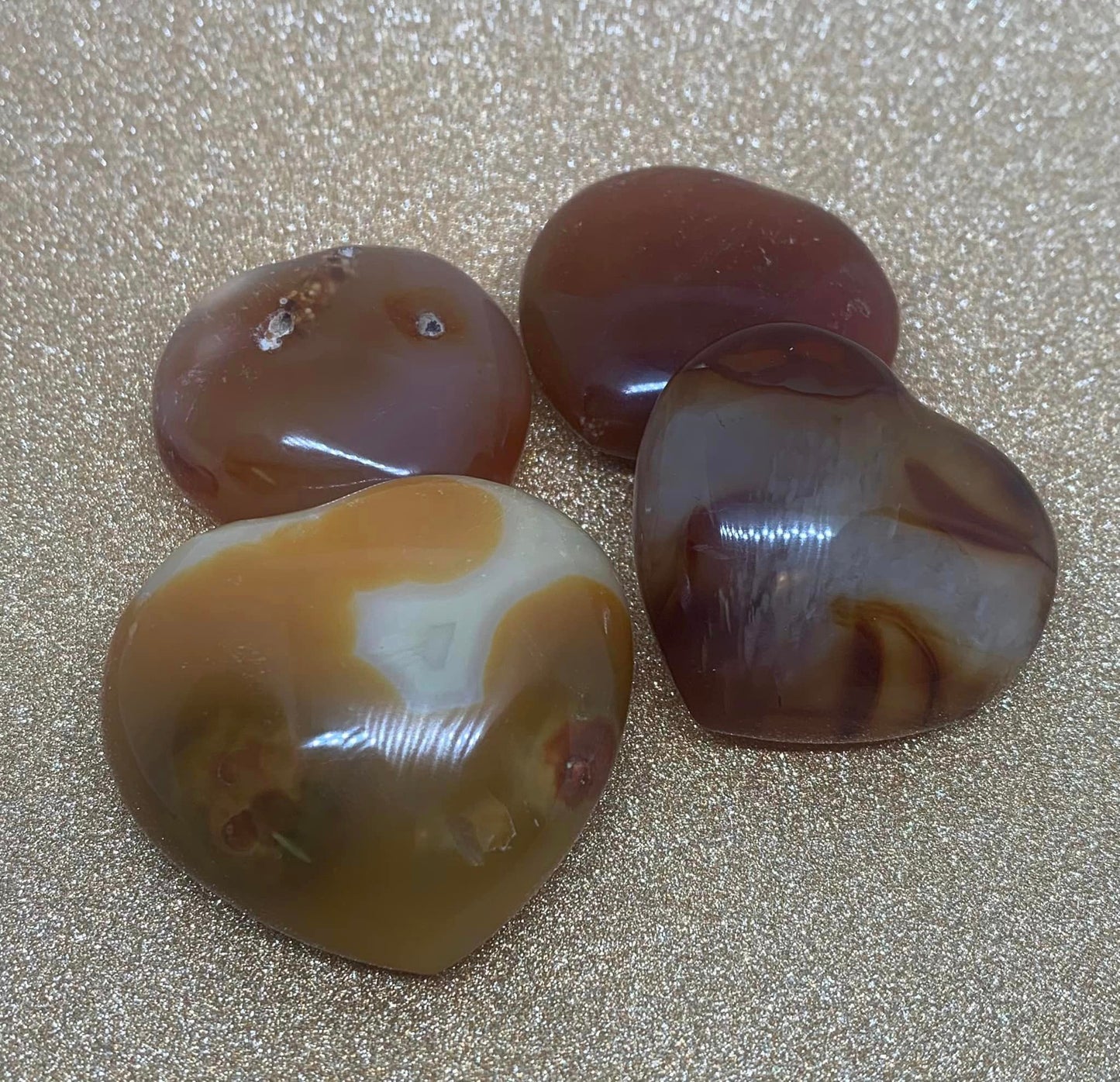 Carnelian Heart Palm Stone