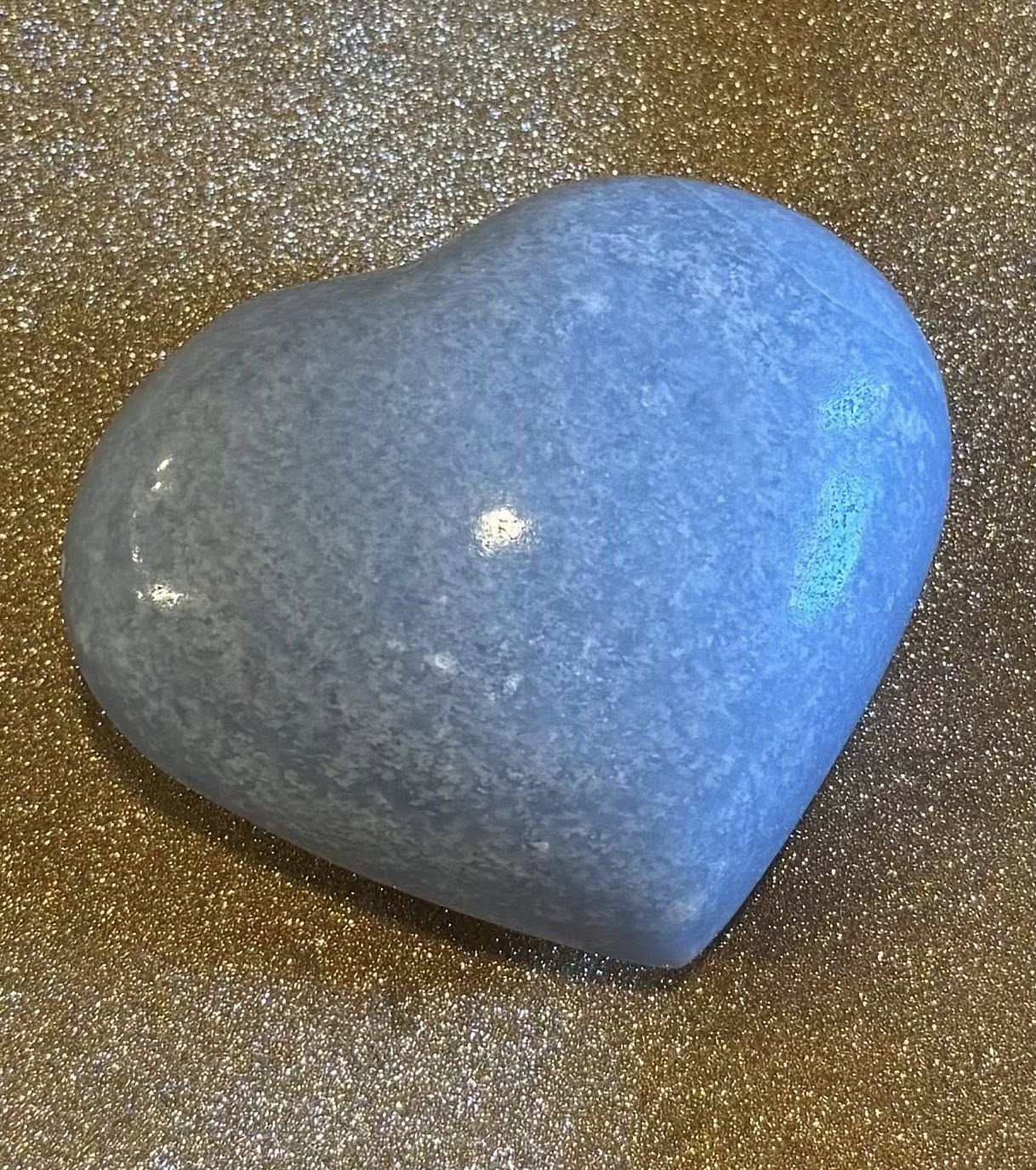 Celestite Heart Carving