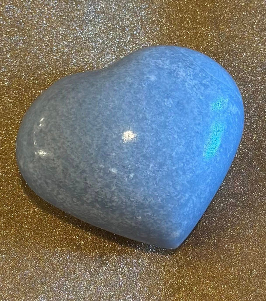 Celestite Heart Carving