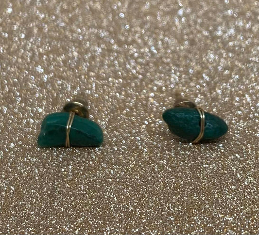 Green Chalcedony Earrings