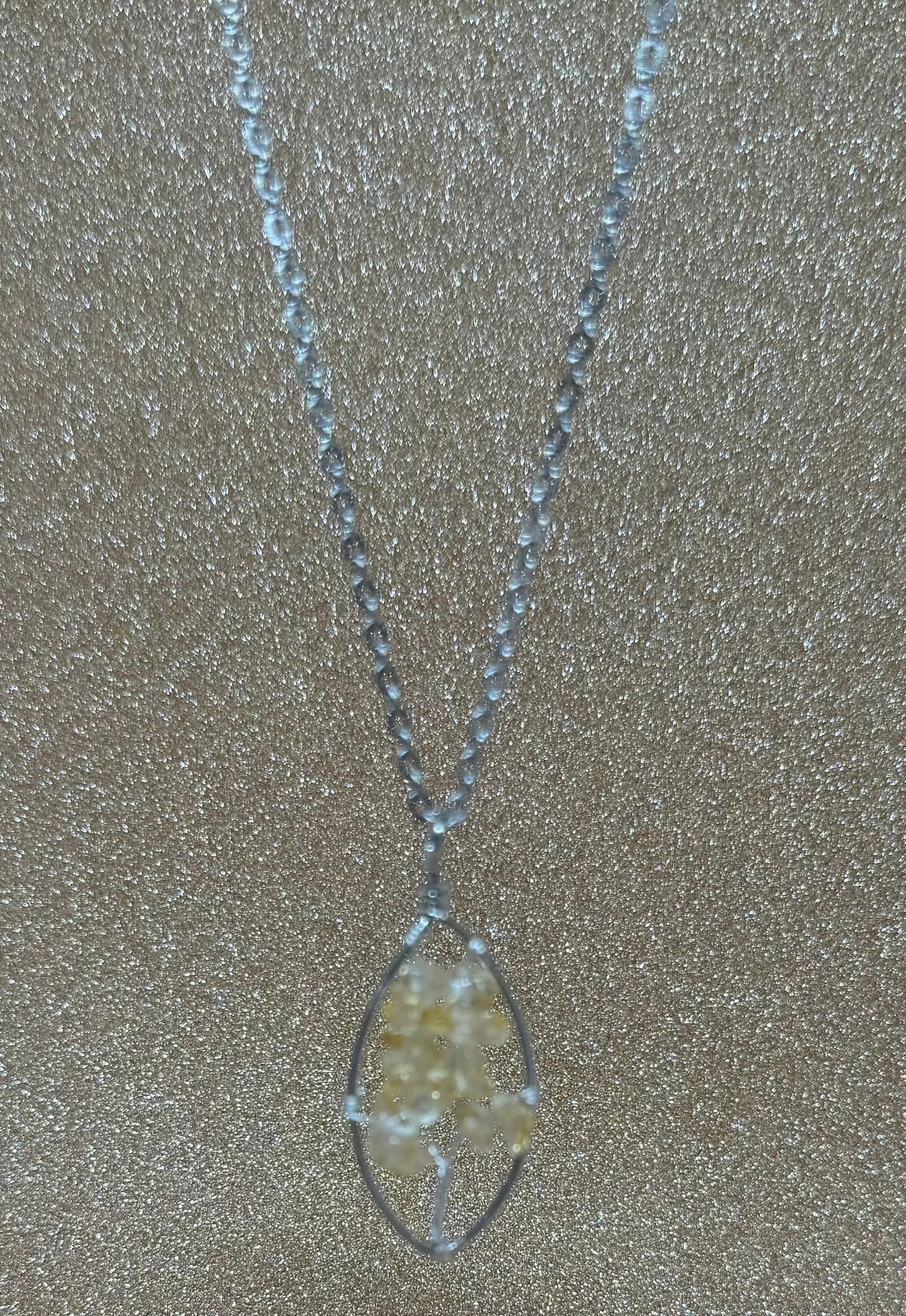 Citrine Oval Tree of Life Necklace