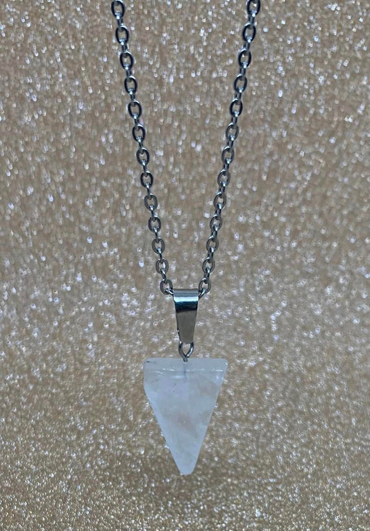 Clear Quartz Spear Necklace