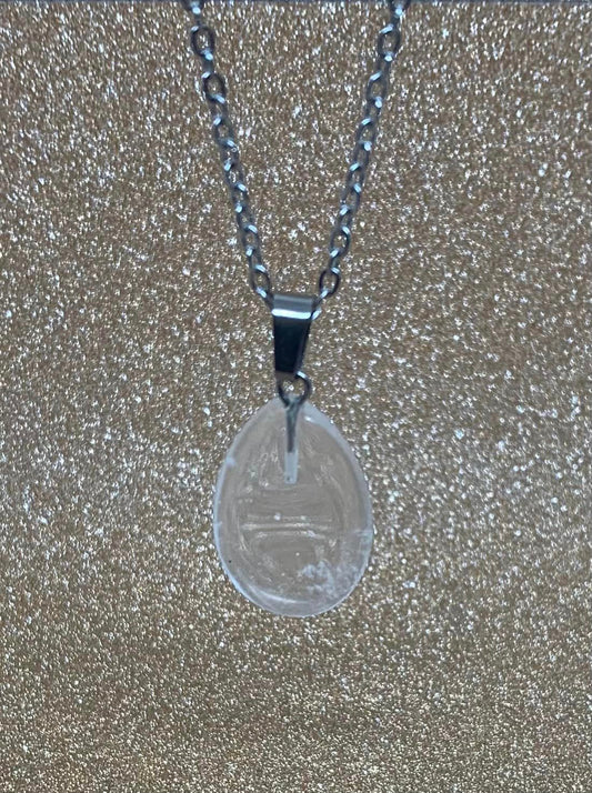 Clear Quartz Teardrop Necklace