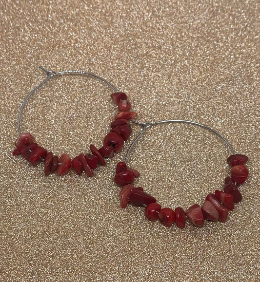 Precious Coral Earrings