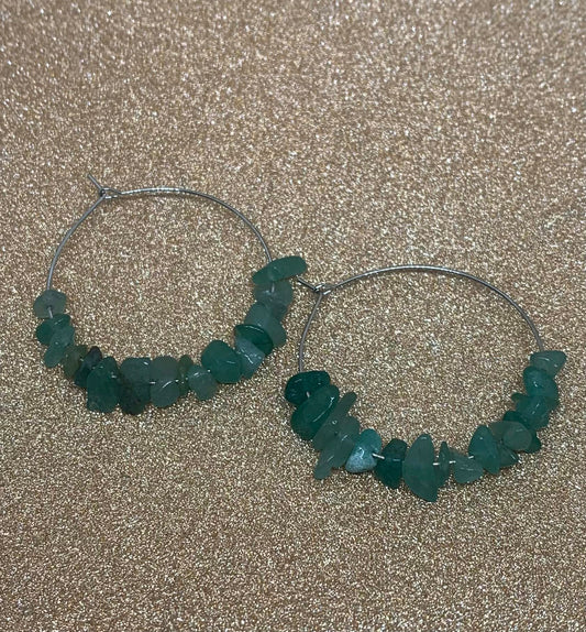 Green Chalcedony Earrings