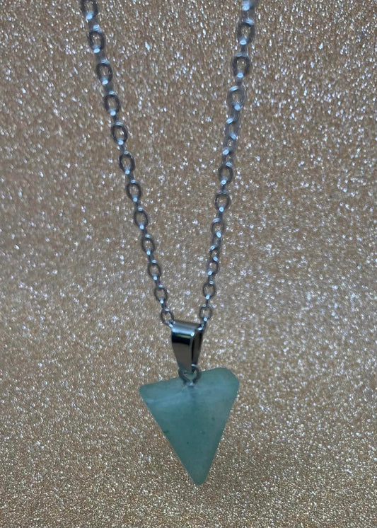 Green Aventurine Spear Necklace